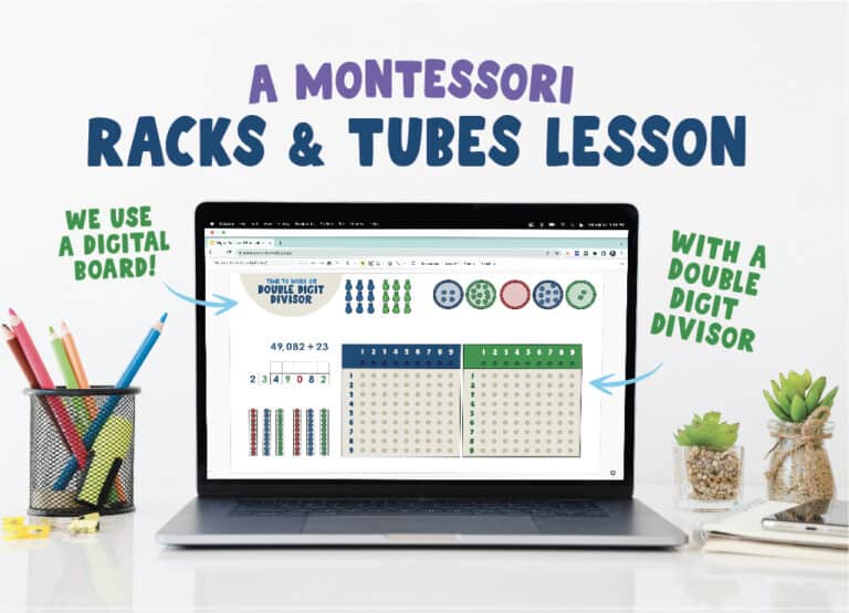 Racks and Tubes Montessori Material + Video Lesson with a Teacher