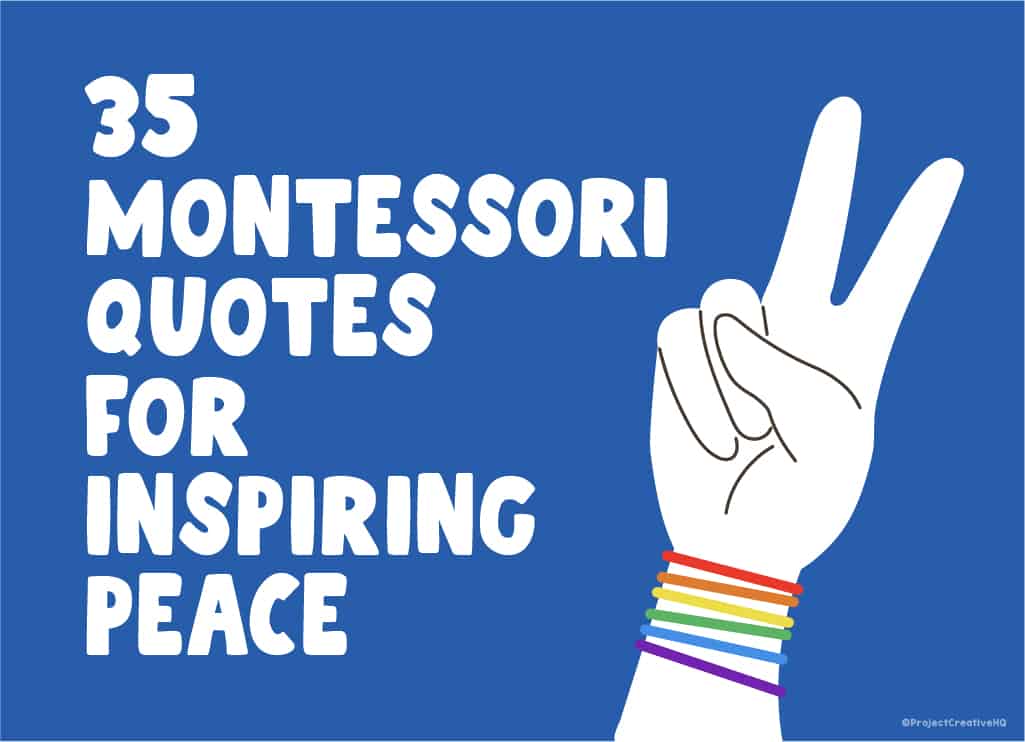 The cover page for our blog about Montessori quotes on peace.