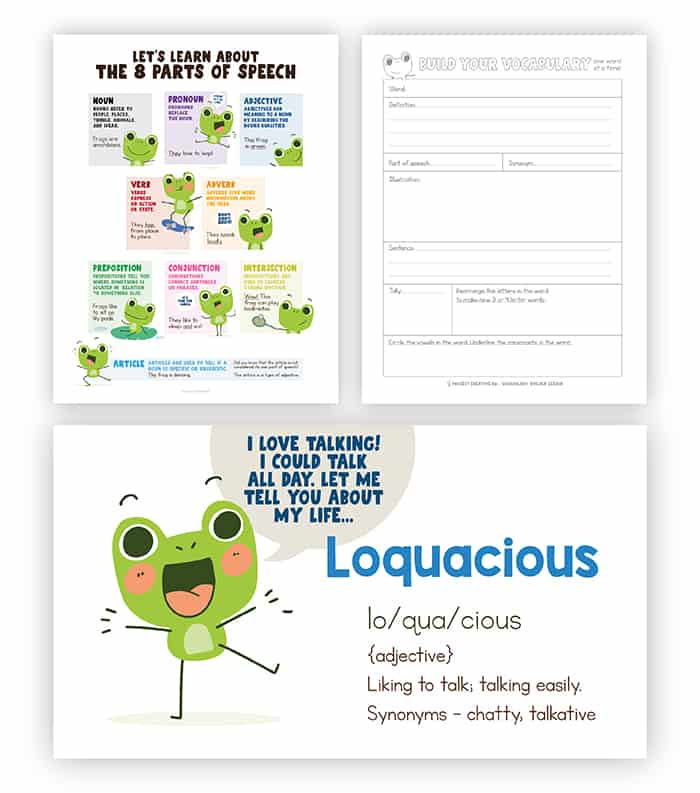 One of our free downloads we offer, a language boosting activity.