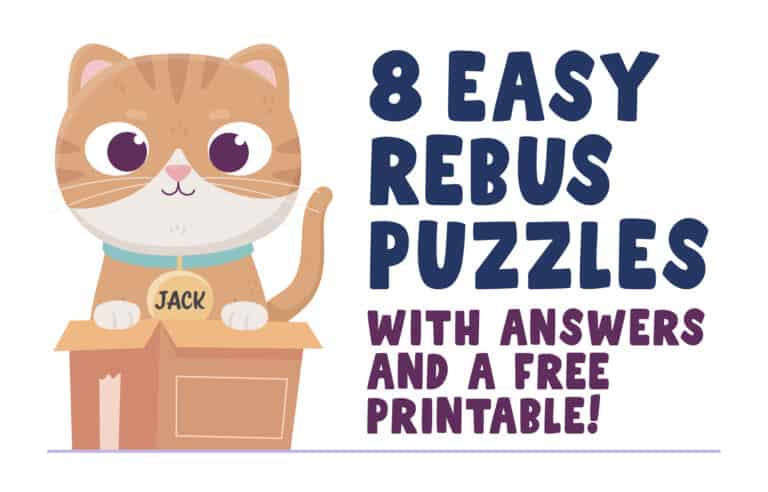 8 Easy Rebus Puzzles with Answers Plus a Free Printable