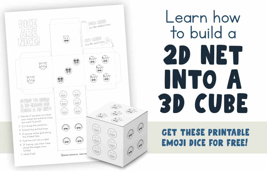 Net of a Cube Folding Tutorial + Free Printable and Bonus Game That's