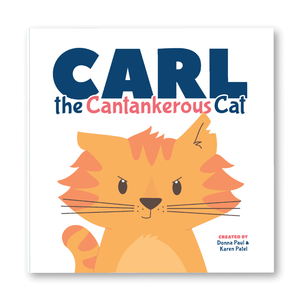 An image of the cover of Carl the Cantankerous Cat, a picture book sure to help kids fight the summer brain drain.