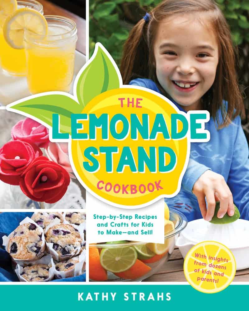 An image of the cover of The Lemonade Stand Cookbook, which is a great money book for kids!