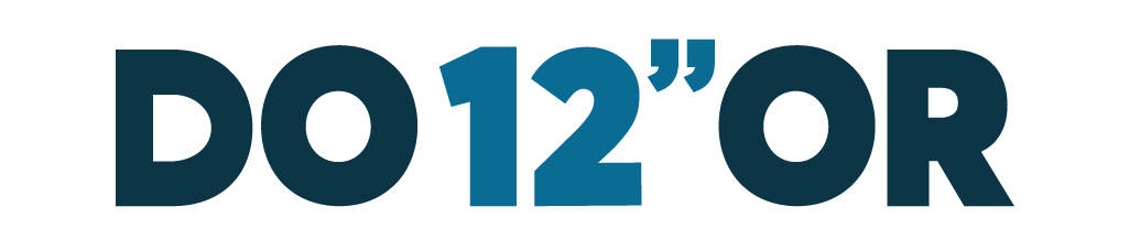 This rebus puzzle uses a math measurement symbol. The measurement 12" is writting inside the word DOOR. This is a positive expression.