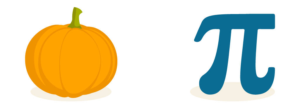 A digital image of a rebus puzzle showing a pumpkin and the mathematical symbol for 3.14. Can you find the answer to this rebus puzzle?