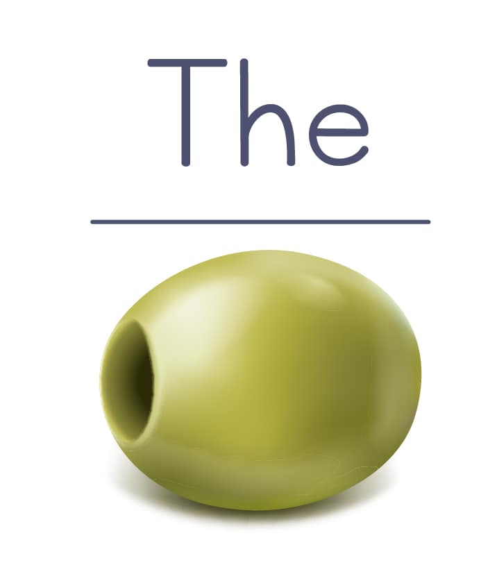 This rebus puzzle for adults show the word 'The' over an olive. What is the answer?