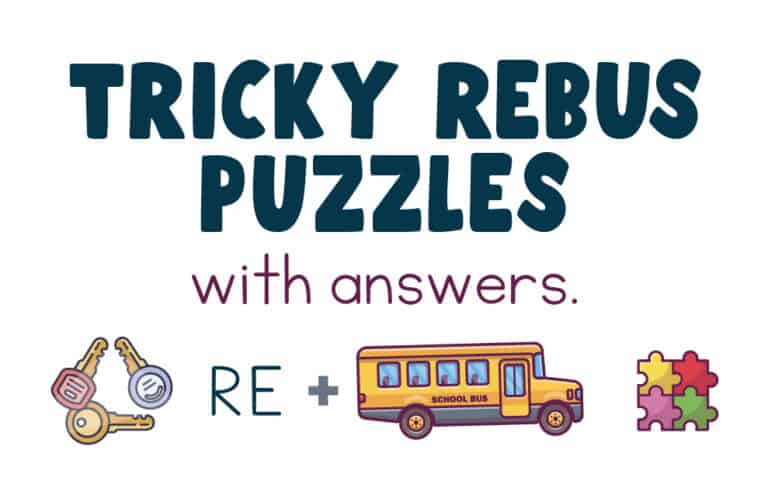 A Great Set of Tricky Rebus Puzzles With Answers