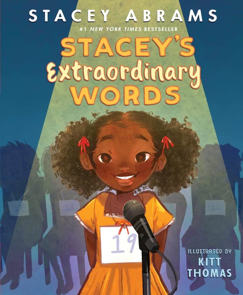 Stacey’s Extraordinary Words picture book cover.