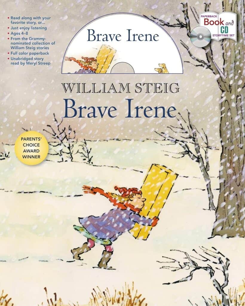 The cover of Brave Irene. This is a picture book that has rich vocabulary.