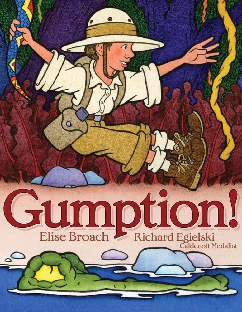 The book cover for Gumption! This is a picture book with rich vocabulary.