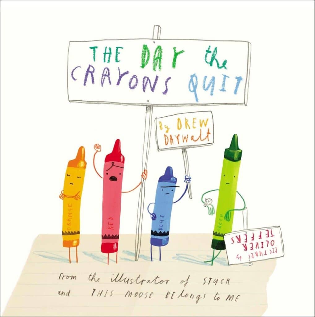 The picture book The Day the Crayons Quit cover.