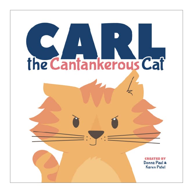 Cover of Carl the Cantankerous Cat, one of the best picture books to teach vocabulary.
