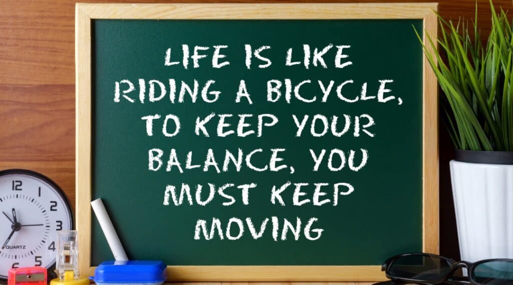 A chalk board with a fun quote on it. A quote wall is an excellent activity to do with quotes.