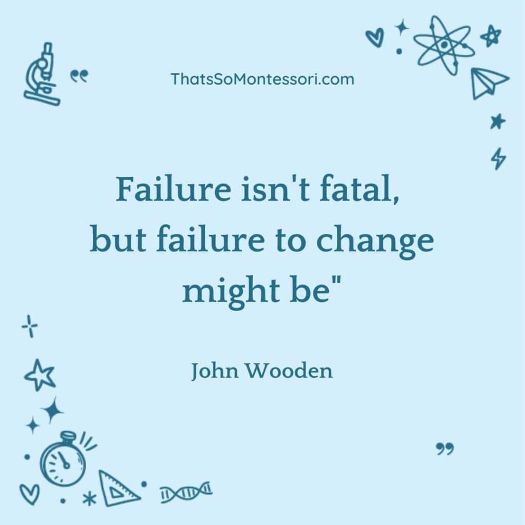 A great short quote for students about failure.