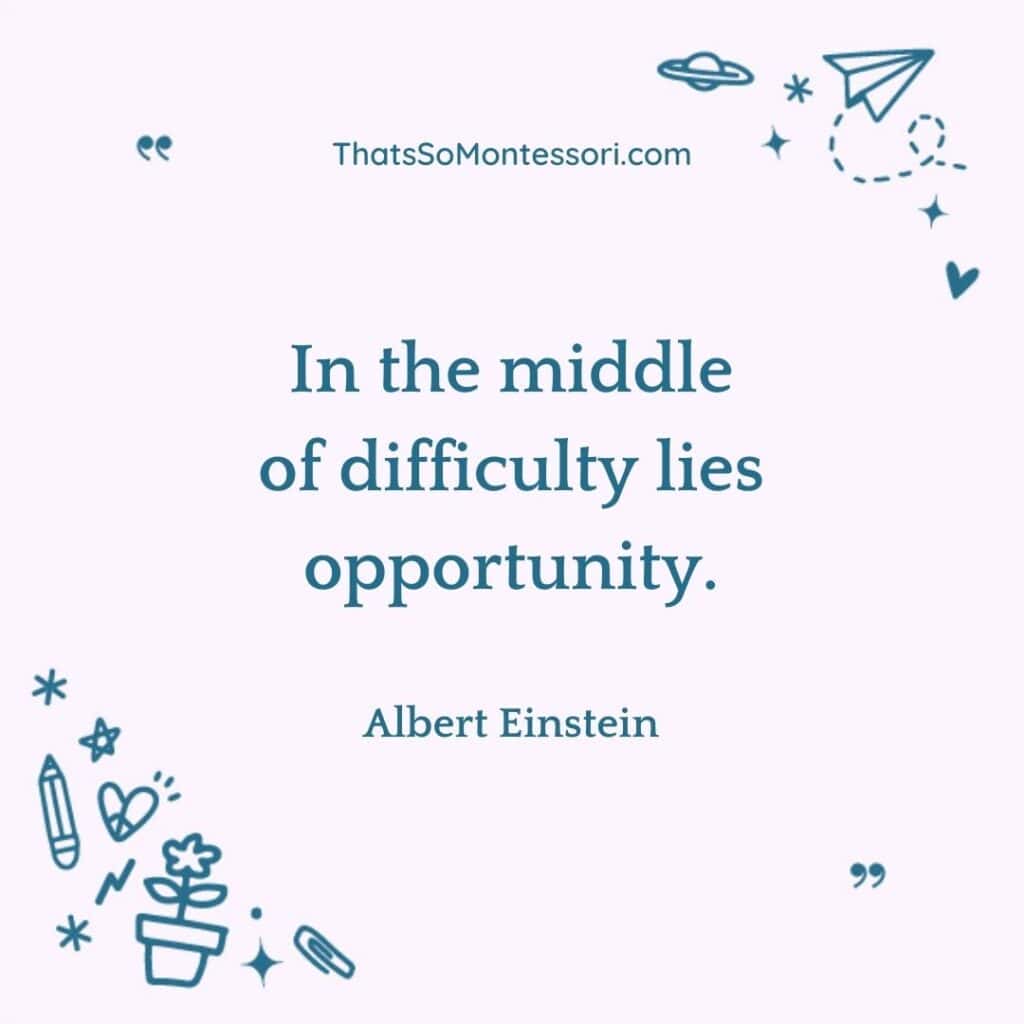 A quote about persistence and determination by Albert Einstein.