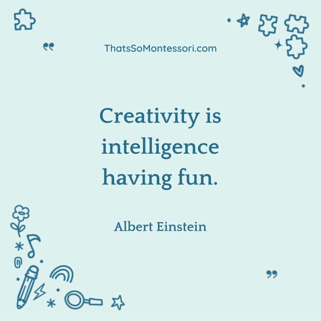 A great Albert Einstein quote for students about creativity.