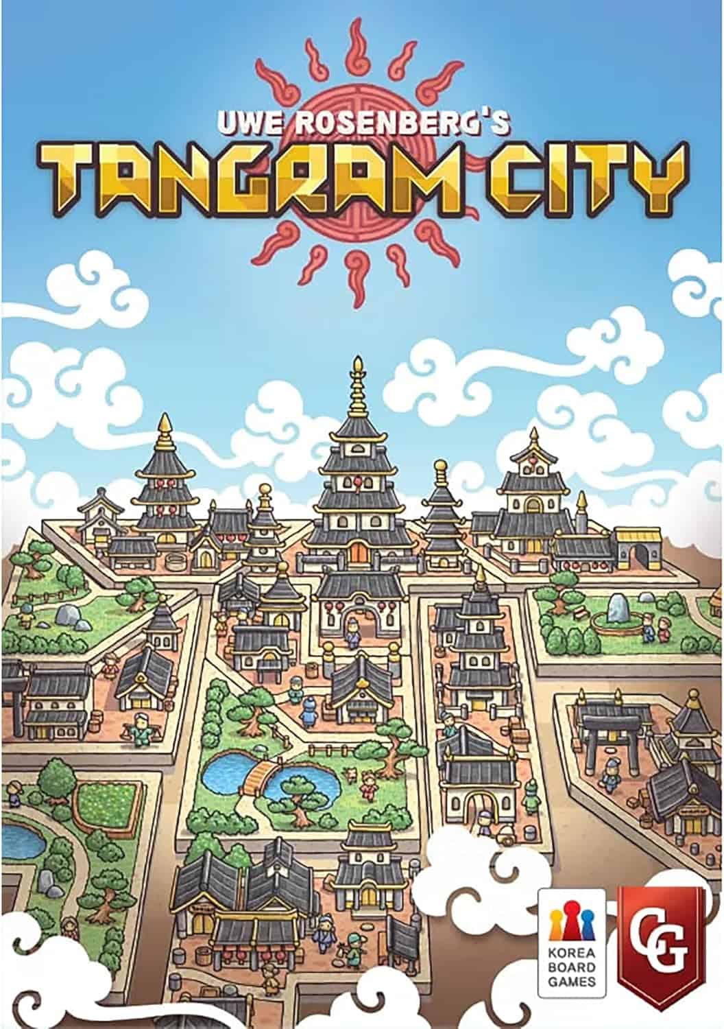 The cover of the game box for Tangram City.