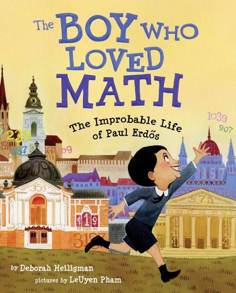 The cover of the picture book The Boy Who Loved Math.