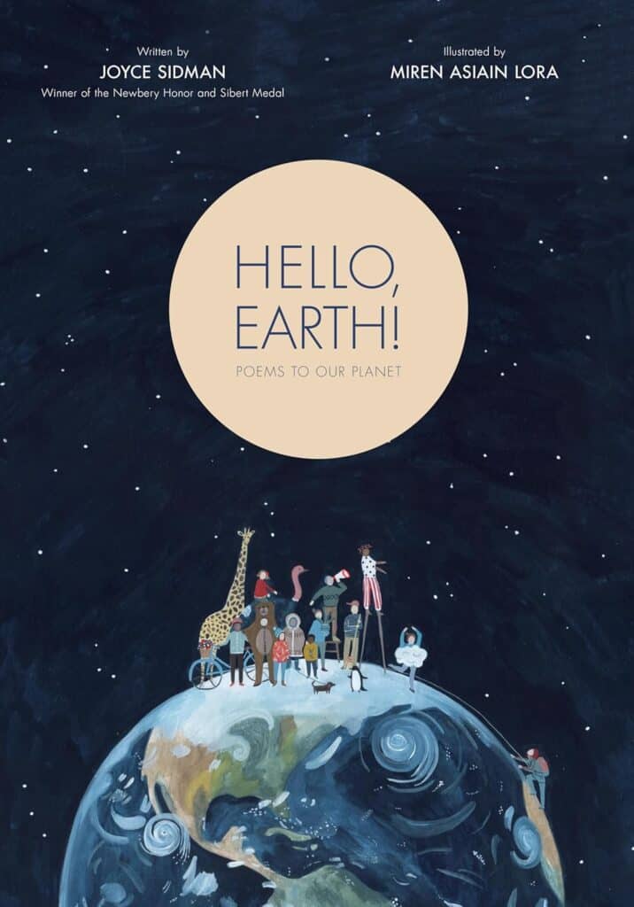 The book cover of Hello Earth! that includes poems about our planet. This is a great earth day book for kids.