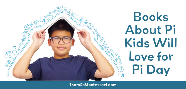 The header poster for our blog Books About Pi Kids Will Love for Pi Day.