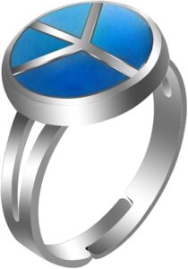 A cool mood ring with a peace sign on it. A great elementary graduation gift idea.