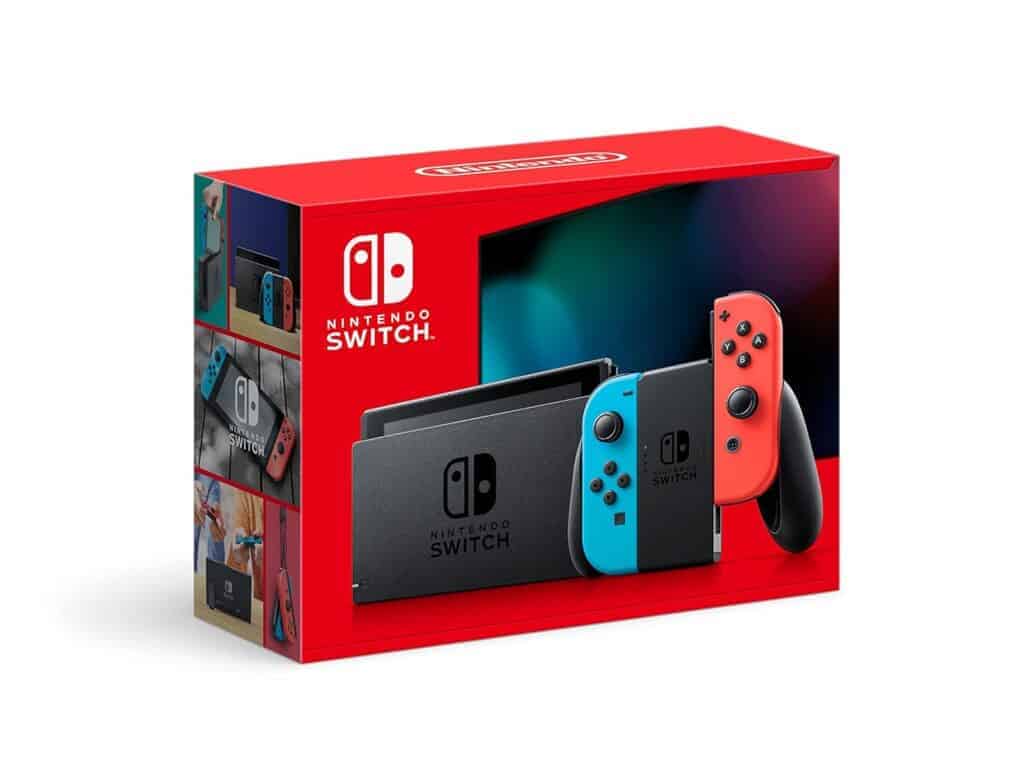 The Nintendo Switch game console box. This is one of our favorite elementary graduation gifts that break the bank!