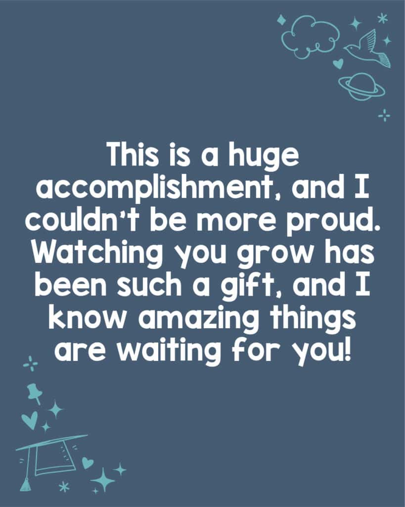 A really nice message from the heart perfect to share at graduation.