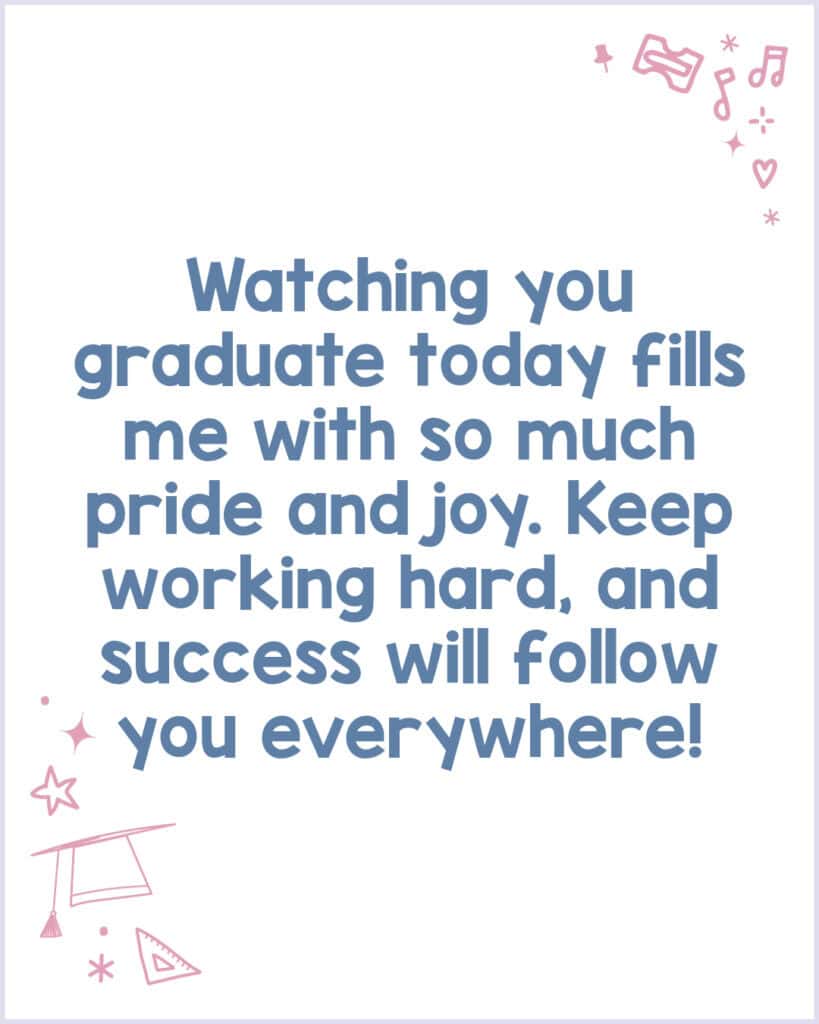 A sweet graduation congratulations.