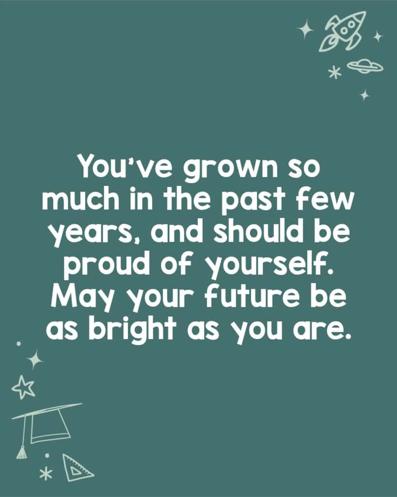 A lovely and heartfelt graduation congratulations for kids.