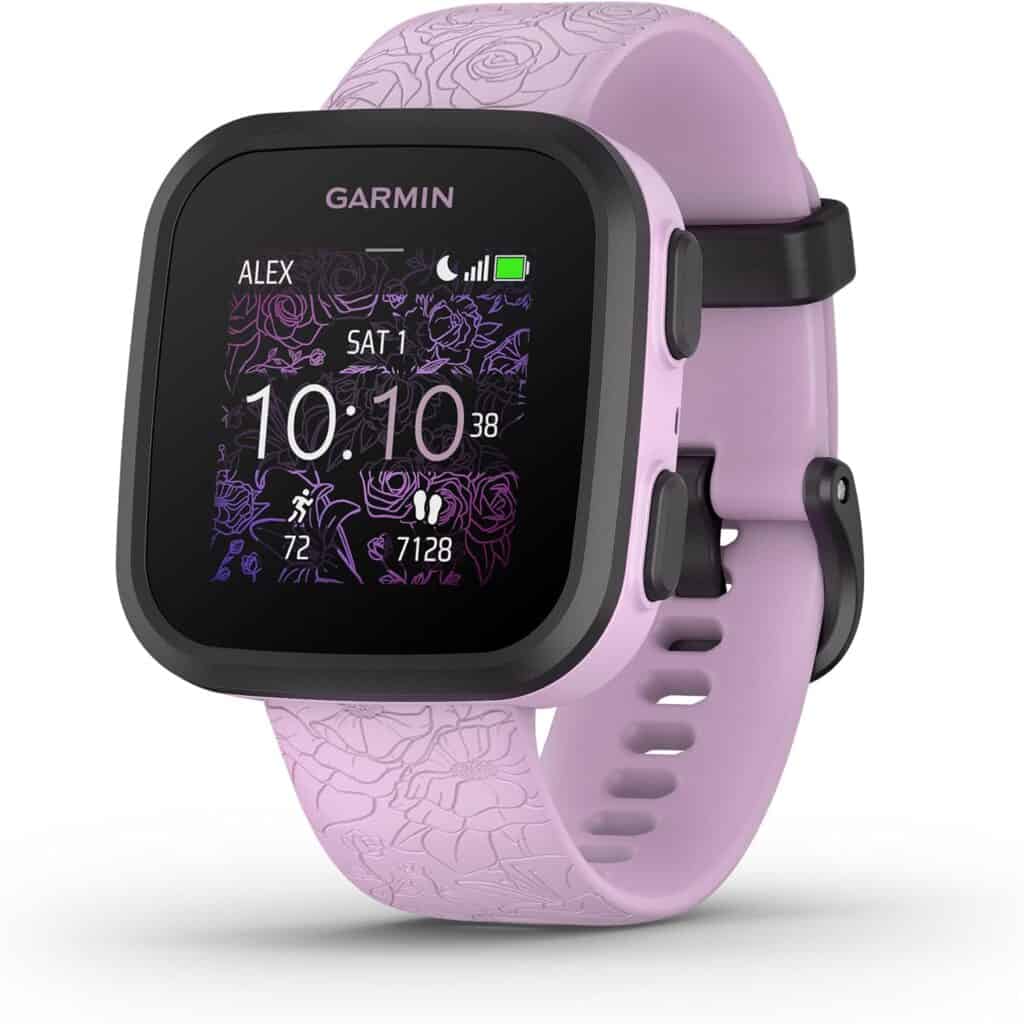 An image of a Garmin Smartwatch for kids, an excellent addition to your back to school supplies list.