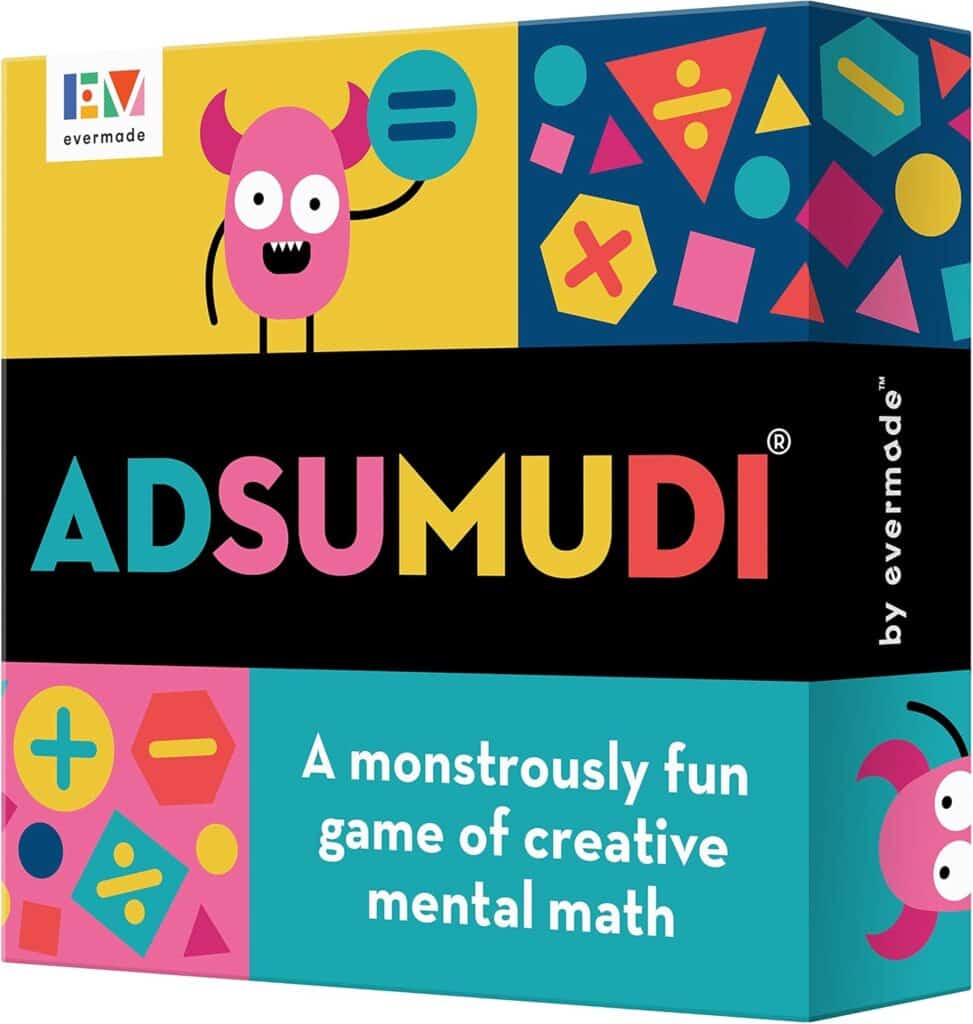 Adsumudi is an amazing math card game for upper elementary students.