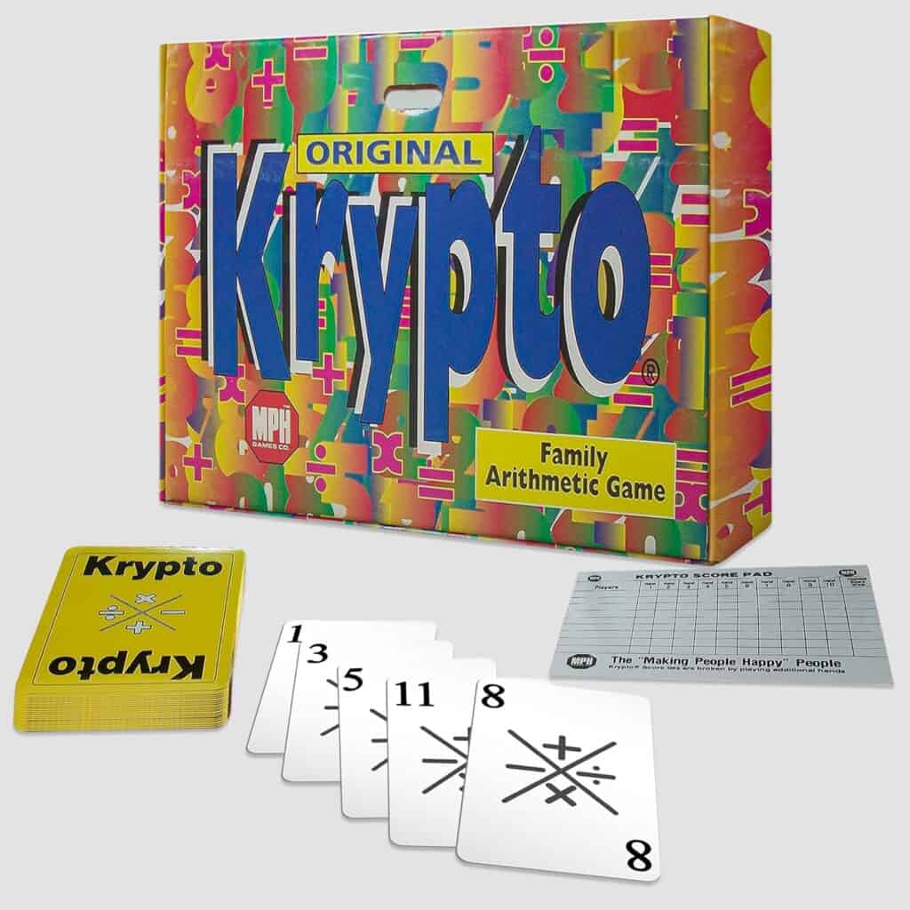 Krypto is a math card game that students enjoy and learn from.