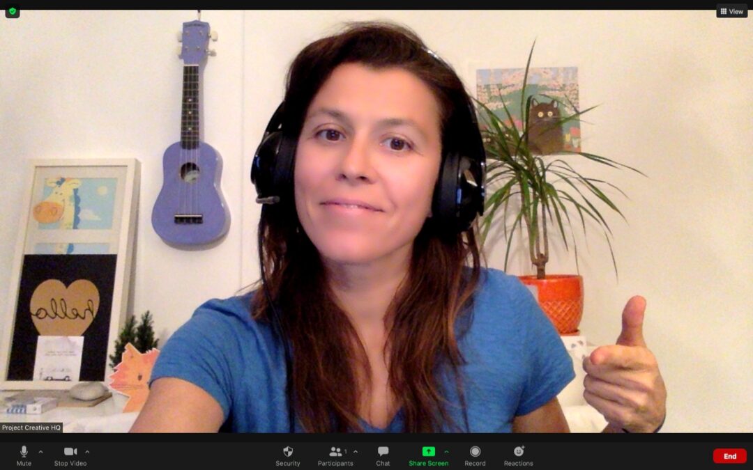 A picture of me while I teach on Outschool.