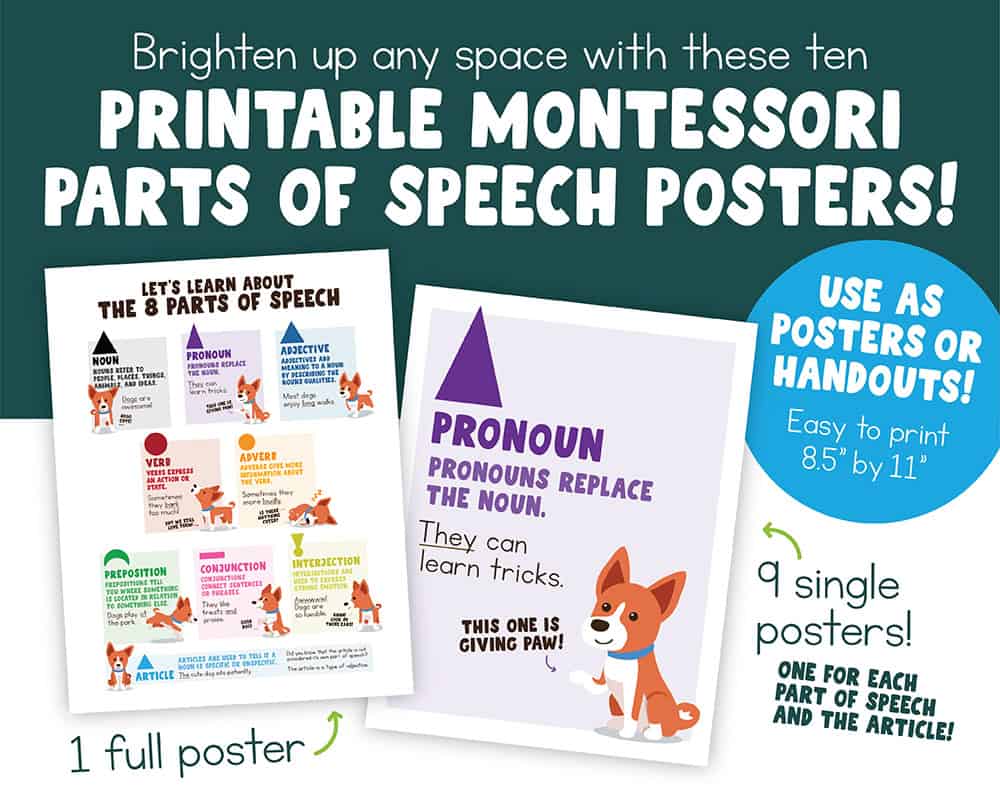 A promo for our Parts of Speech posters for sale.