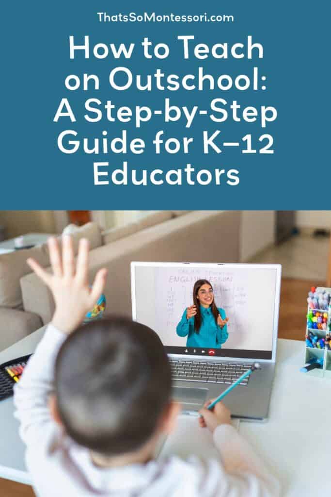 A Pinterest pin promoting our blog about how to teach on Outschool.