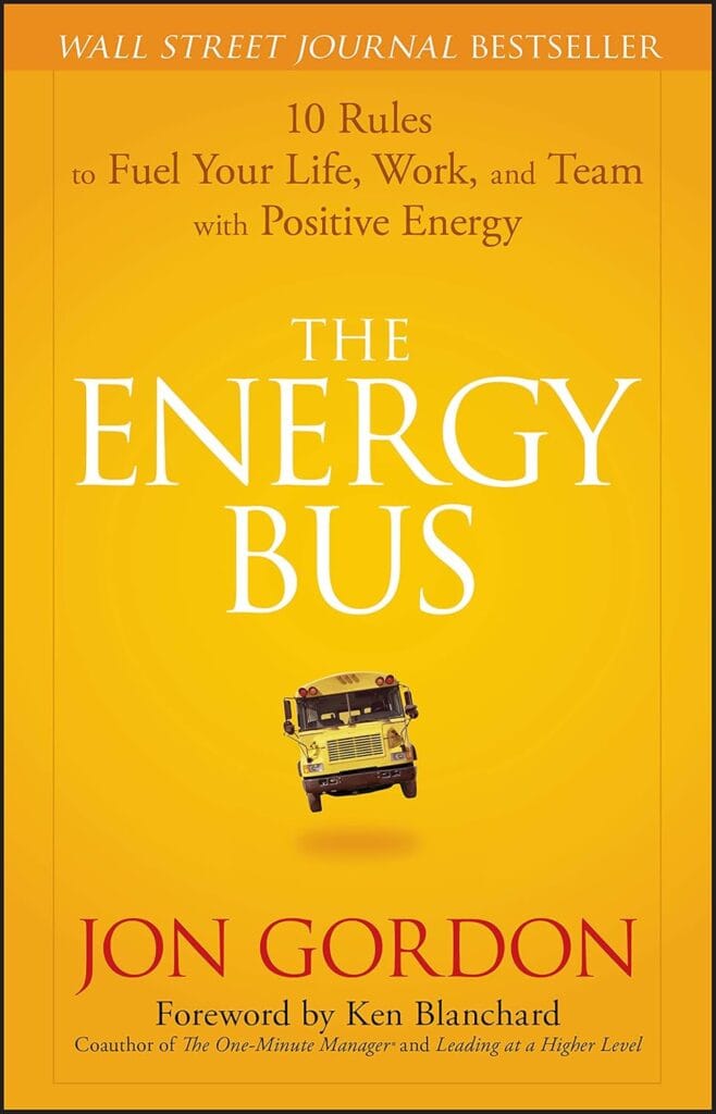 The cover of the book Energy Bus.