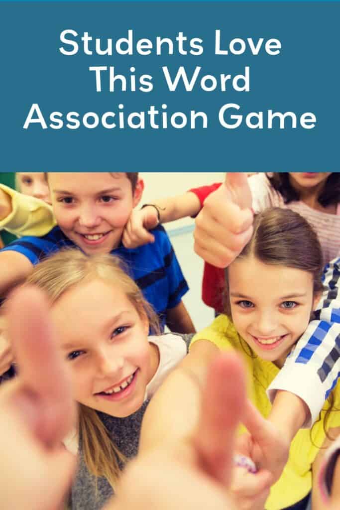 A Pinterest pin to promote this word association game.